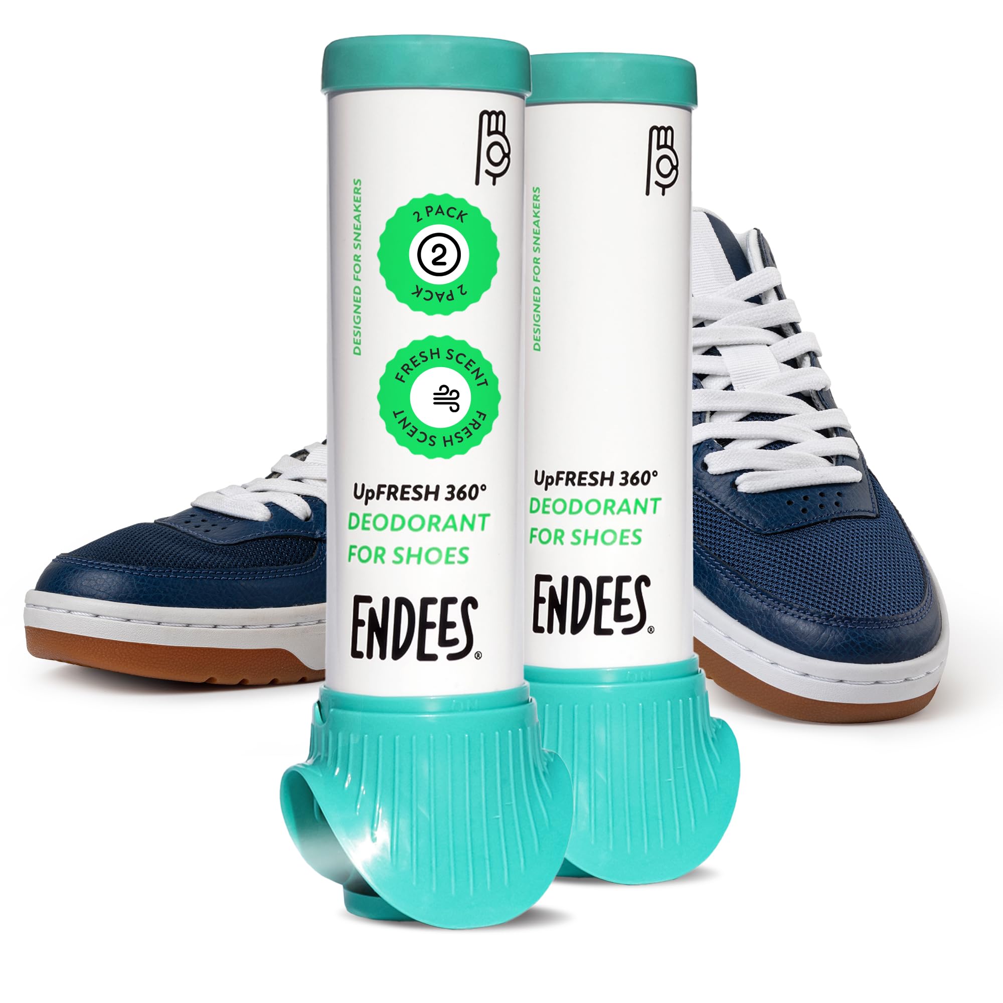 Endees UpFresh 360° Shoe Deodorizer Spray – 2 x 3.38 Fl Oz I Foot Odor Eliminator Shoe Spray for Smelly Shoes, Feet, Sneakers, Boots, and Gym Bags, Stinky Smell Elimination Deodorant, Travel Size