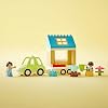 LEGO DUPLO Town Wheeled Family House 10986 – Gift Idea for Kids Ages 2 and Over, Wheeled Toy House, Car, Campfire, Cup and Creative Toy Making Set with 2 Figures (31 Pieces)