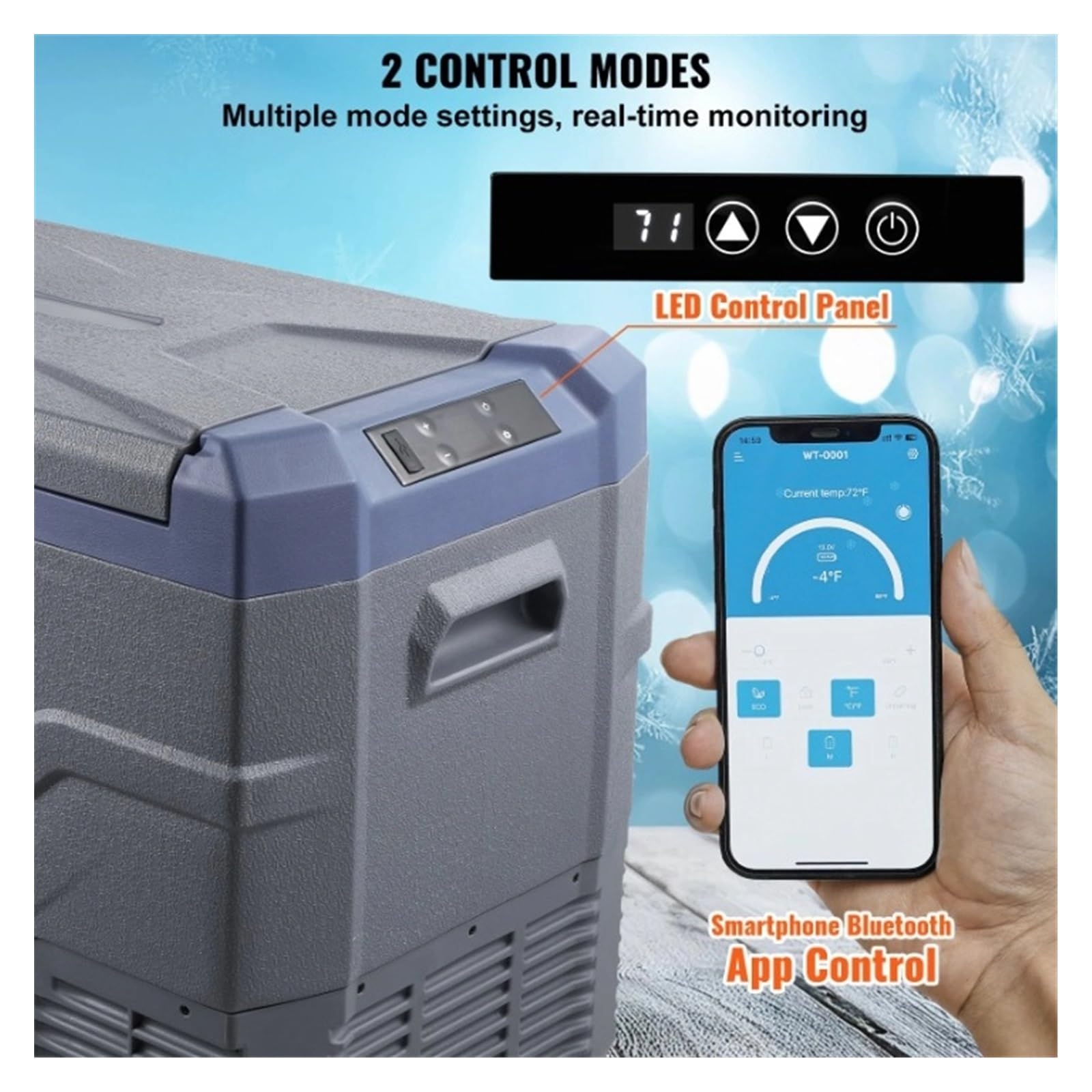Refrigerador portátil de una Zona for Coche de 30/37/45 l con compresor y luz integrada for Camping al Aire Libre.(NL30)