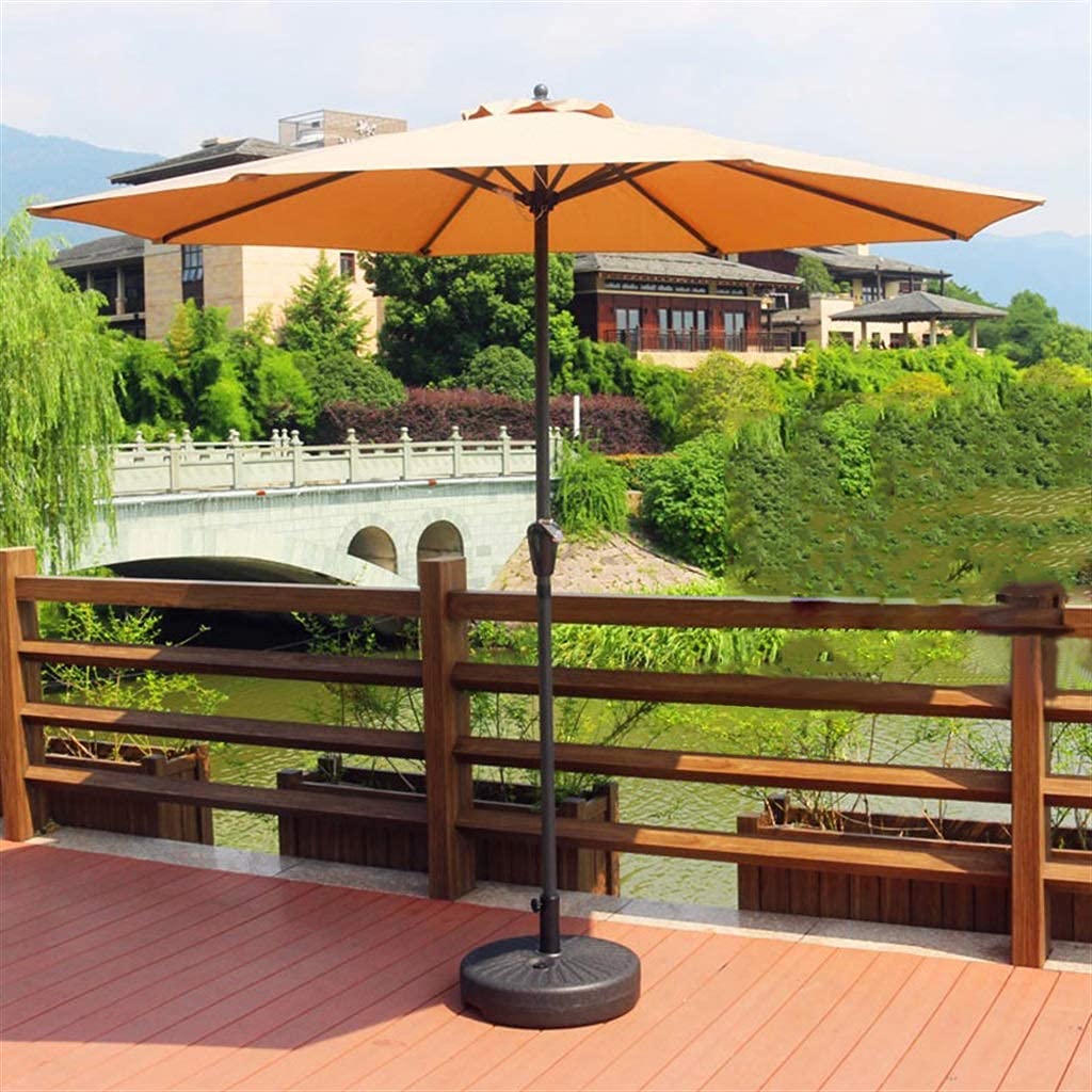 Sombrilla de jardín naranja con mástil de metal CLSDRZC para terraza y balcón 5