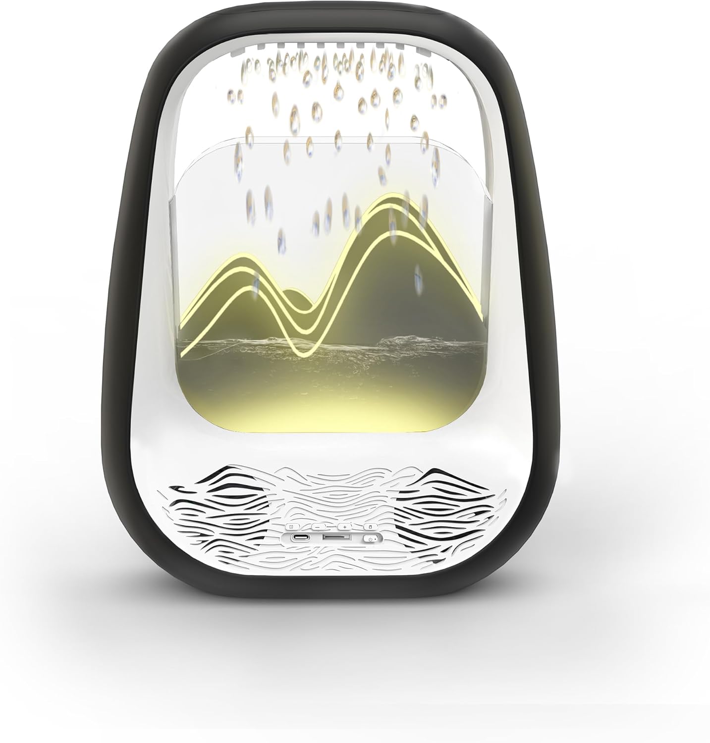 Sleep Sound Machine with Humidifier, Bluetooth Speaker, Rain and White Noise, Desk Stress Relief Device