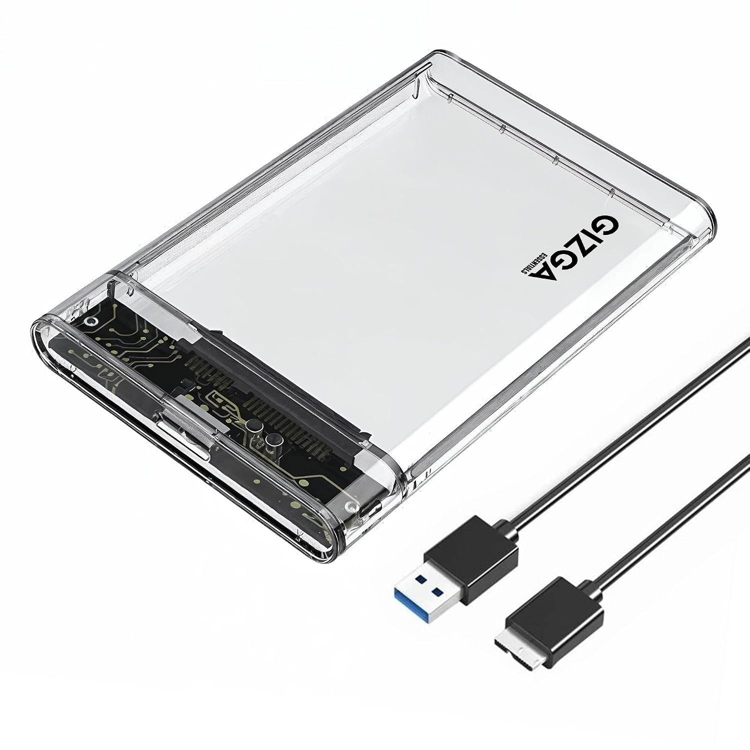 Gizga Essentials 2.5-inch SATA SSD/HDD Enclosure, USB 3.0, Tool-Free, Up to 6TB at ₹289 (52% Off) – Amazon