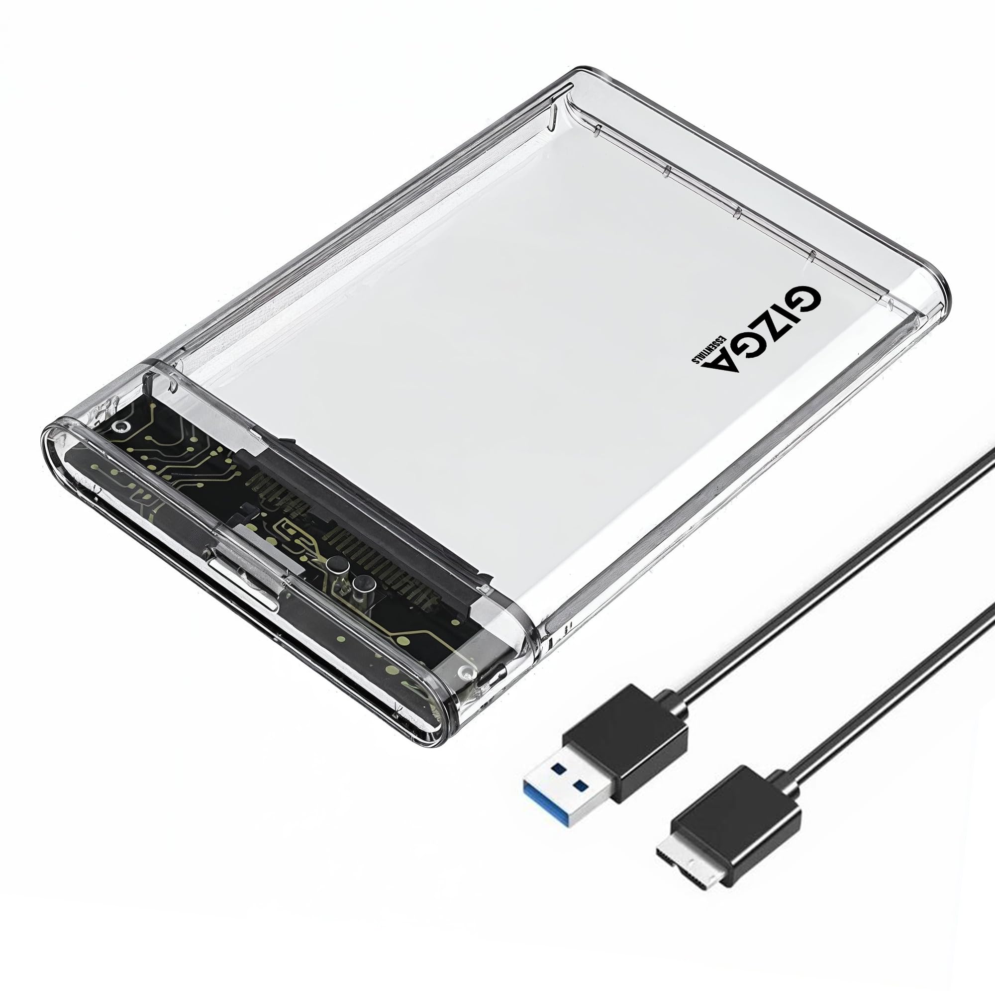 Gizga Essentials 2.5 Inch SATA SSD/ HDD Enclosure Adapter, USB 3.0 to SATA, Tool-Free External Hard Drive Case| Up to 5Gbps Fast Data Transfer for Laptop PC Mac, Supports Up to 6TB 2.5” SSD Hard Disk-picture-46