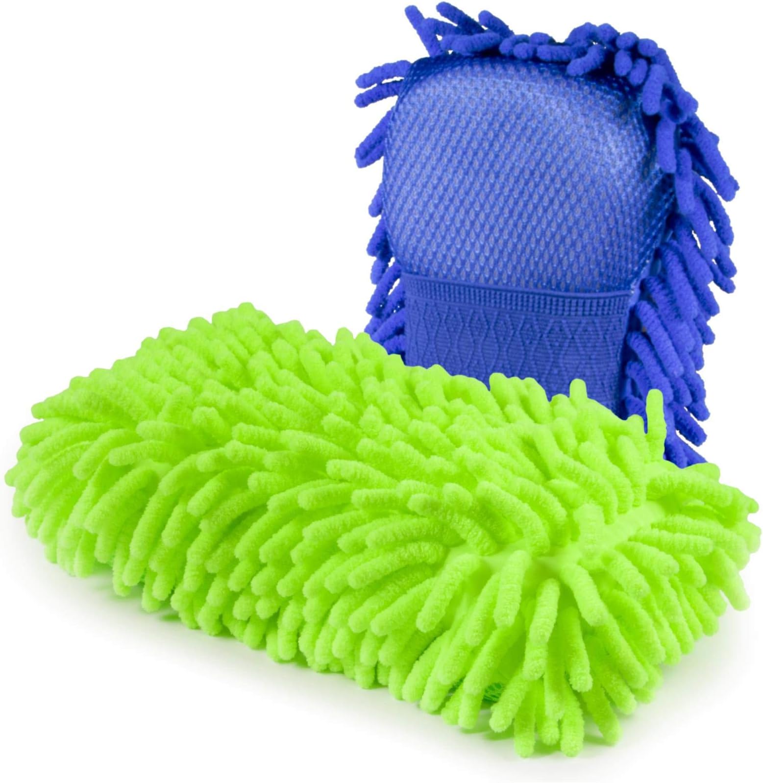 cosey(chenille sponge), pack of 2, Blue/Green