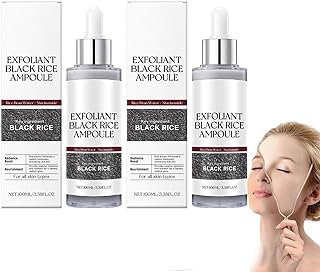 2Pcs Black and White Rice Exfoliant, Rice Ampoule