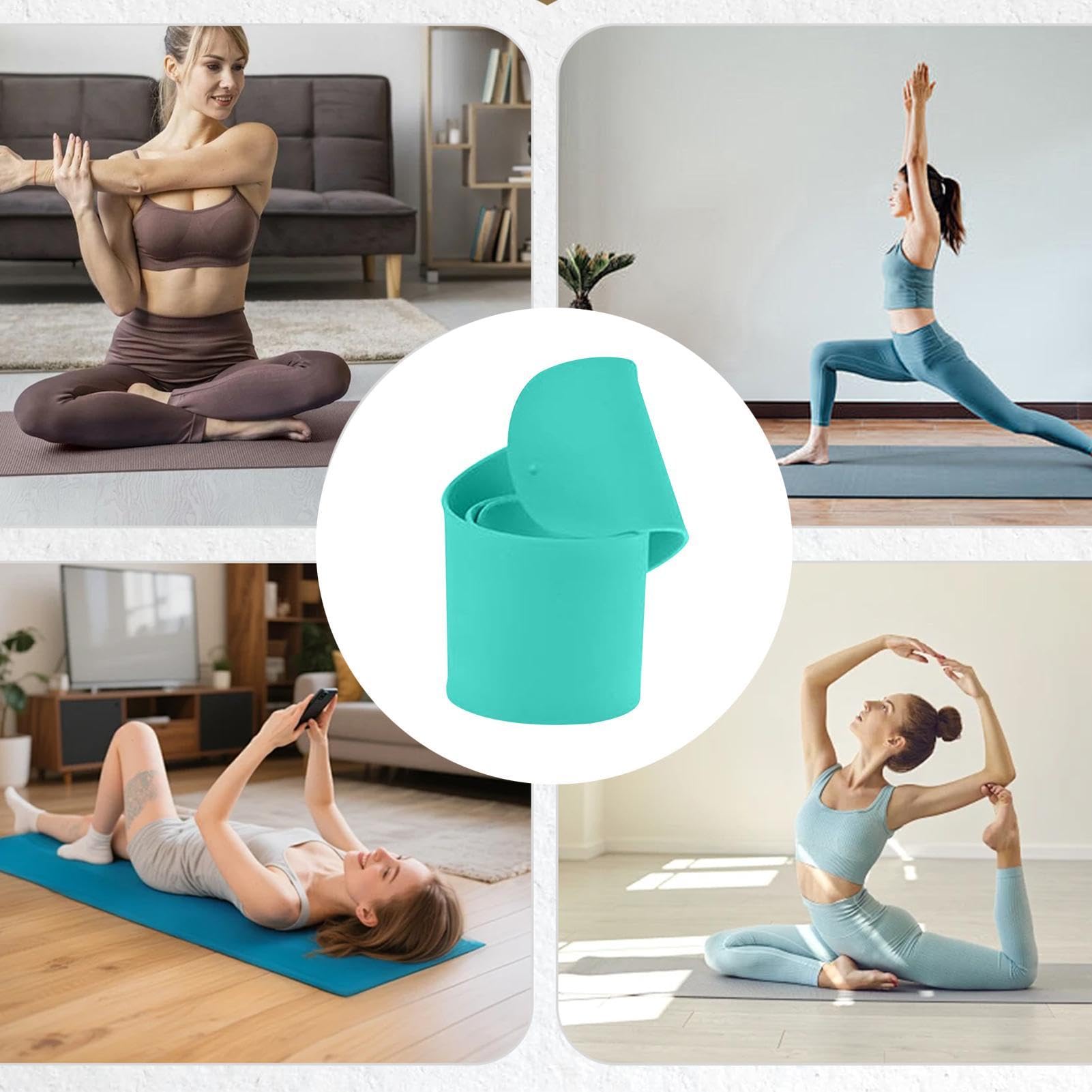 Soporte para esterilla de yoga, 1 par de bandas elásticas con cierre a presión robustas | Banda a presión para esterilla de yoga | para gimnasio, casa, fitness al aire libre, viajes, entrenamiento y