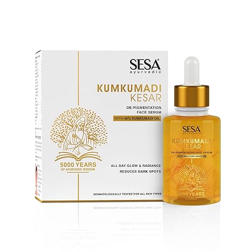 Miniatura 1 de SESA Kumkumadi - Suero facial de 1.0 fl oz  Hecho con 40% aceite de Kumkumadi  Para una piel brillante e iluminadora  100% ayurvédico