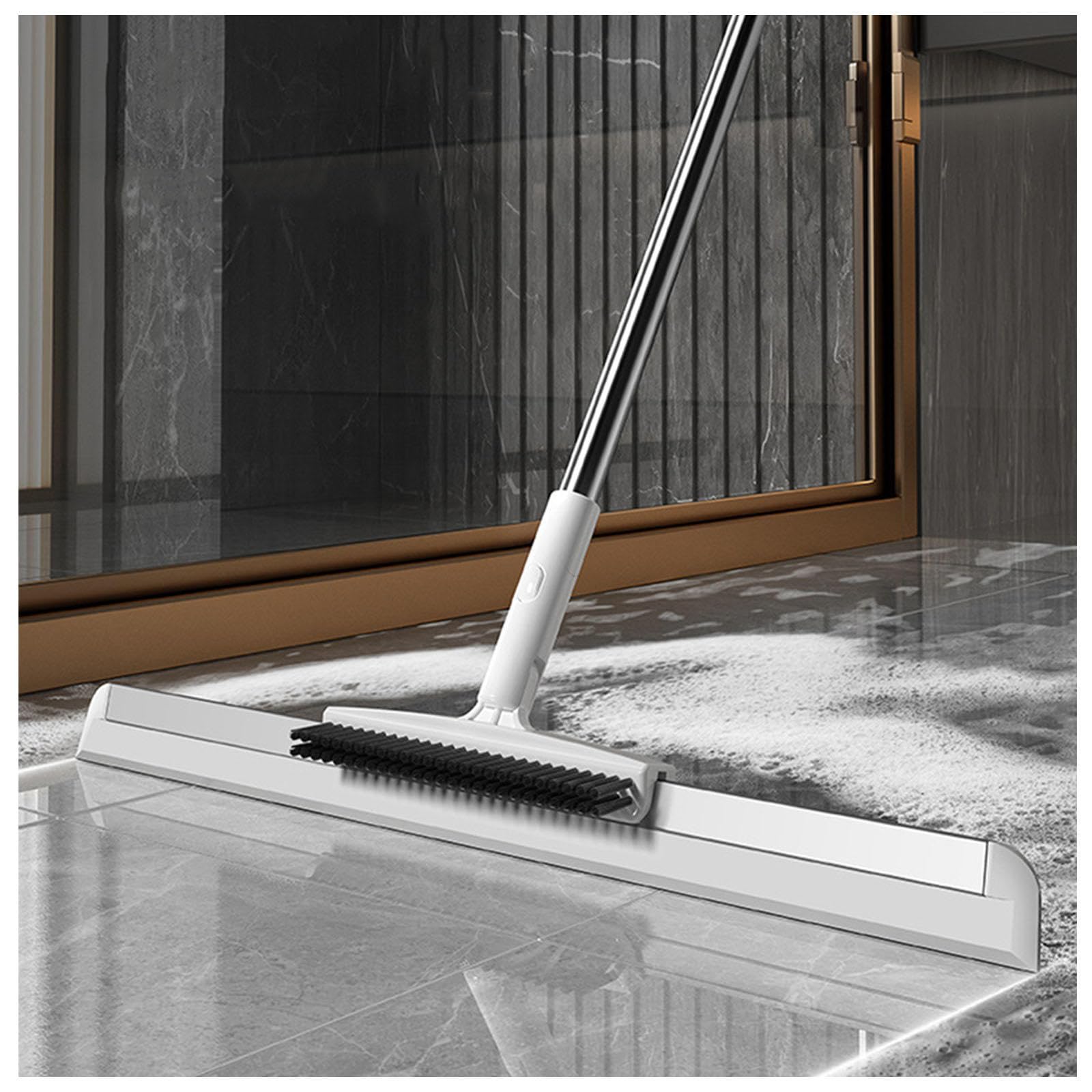 Escoba De Goma para Suelos, Multifunción con Mango Largo de 125cm Magic Broom Sweeper, Escobilla De Goma para Suelos para Piso De Concreto,Azulejo De Baño