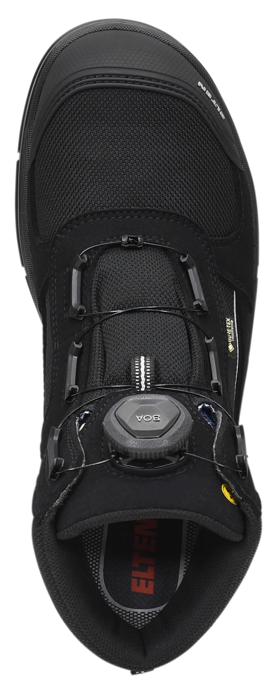 ELTEN Sicherheitsschuhe Matthew Pro BOA GTX Mid ESD S3 CI Typ 3, Damen und Herren, Textil, Stahlkappe, leicht, klassisch 47, Schwarz