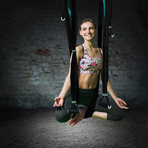 Miniatura 8 de YOGA SWING PRO Kit de columpio de yoga antigravedad para hamaca aérea de alta calidad, juego de cabestrillo volador Acrobat para terapia de