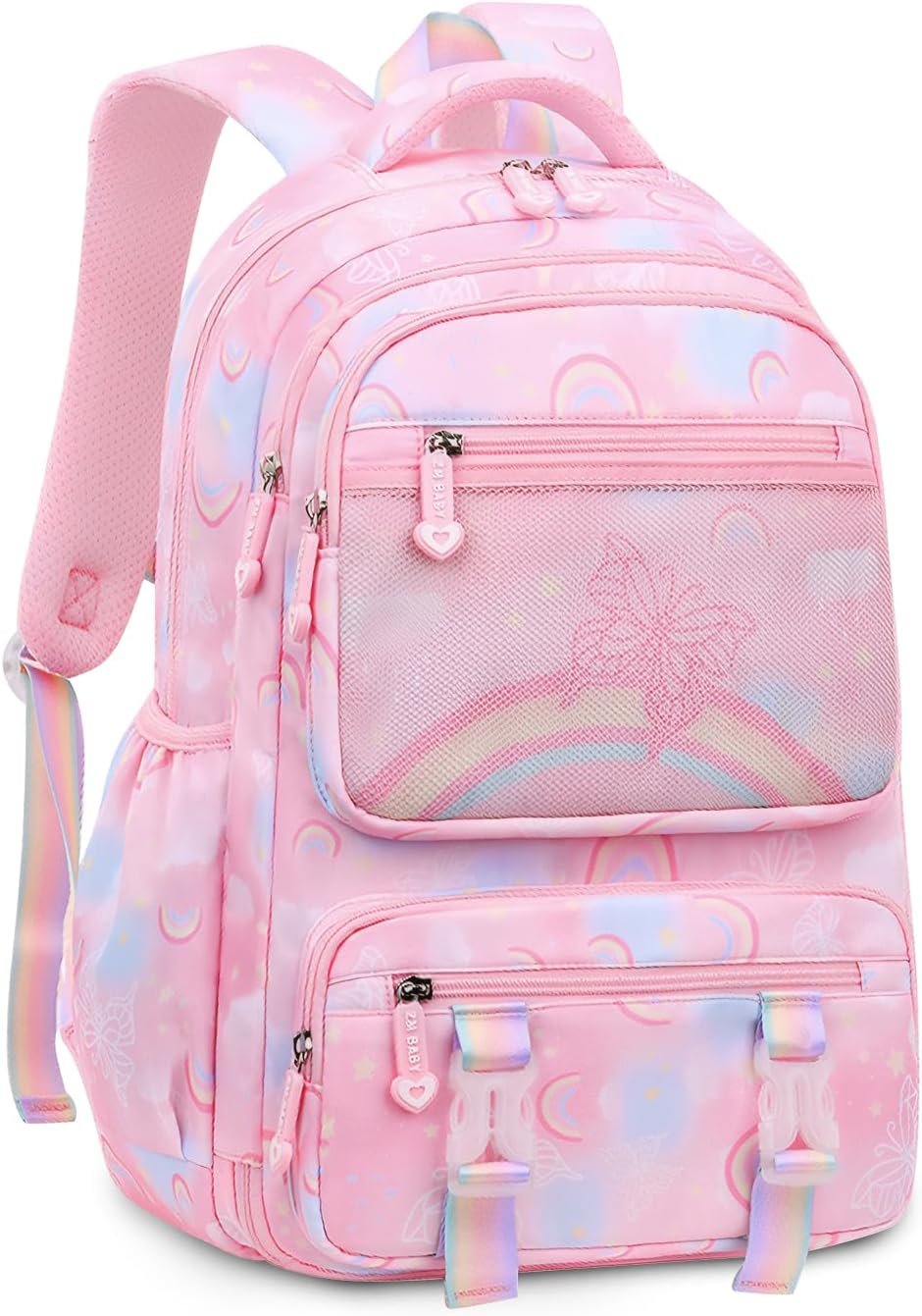 Kinder Rugzak Schoolrugzak Leuke Schooltas voor Meisje Jongen Tiener Cadeau voor Terug naar School Kruis Rozen Vleugels
