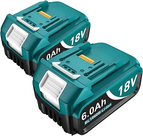 Miniatura 4 de Versión actualizada 2023 de repuesto de 6.0Ah para batería Makita de 18 V, paquete de 2 unidades, se adapta a todas las herramientas Makita de 18 V