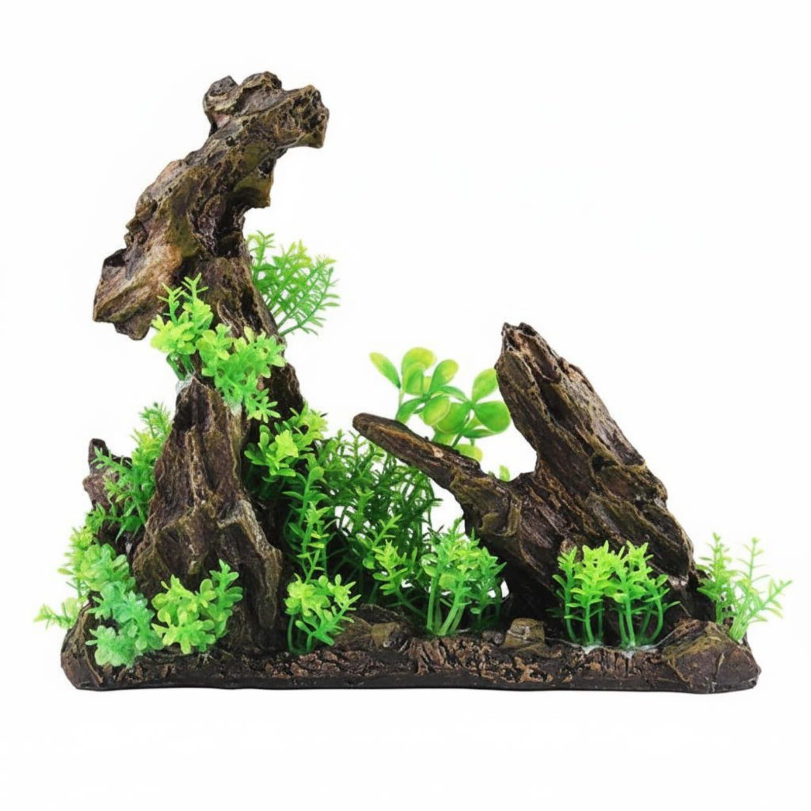 Aquarium Coral Decorazione Roccia Acquario Ornamento Scenico Montagna Resina Realistica per Trasformare in Ambiente, Paesaggio Roccioso Con Piante Acquatiche-A