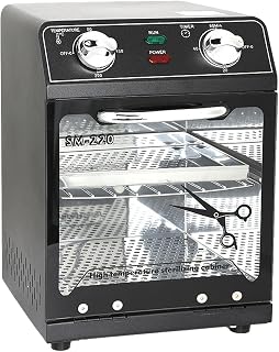 High Temperature Sterilizer, 8L Large Capacity Dry Heat Sterilizer, Max. Temperature 220℃, With Temperature Control & Timer, For Hair Salon Spa Nail Salon, Tool Sterilizer(Black)