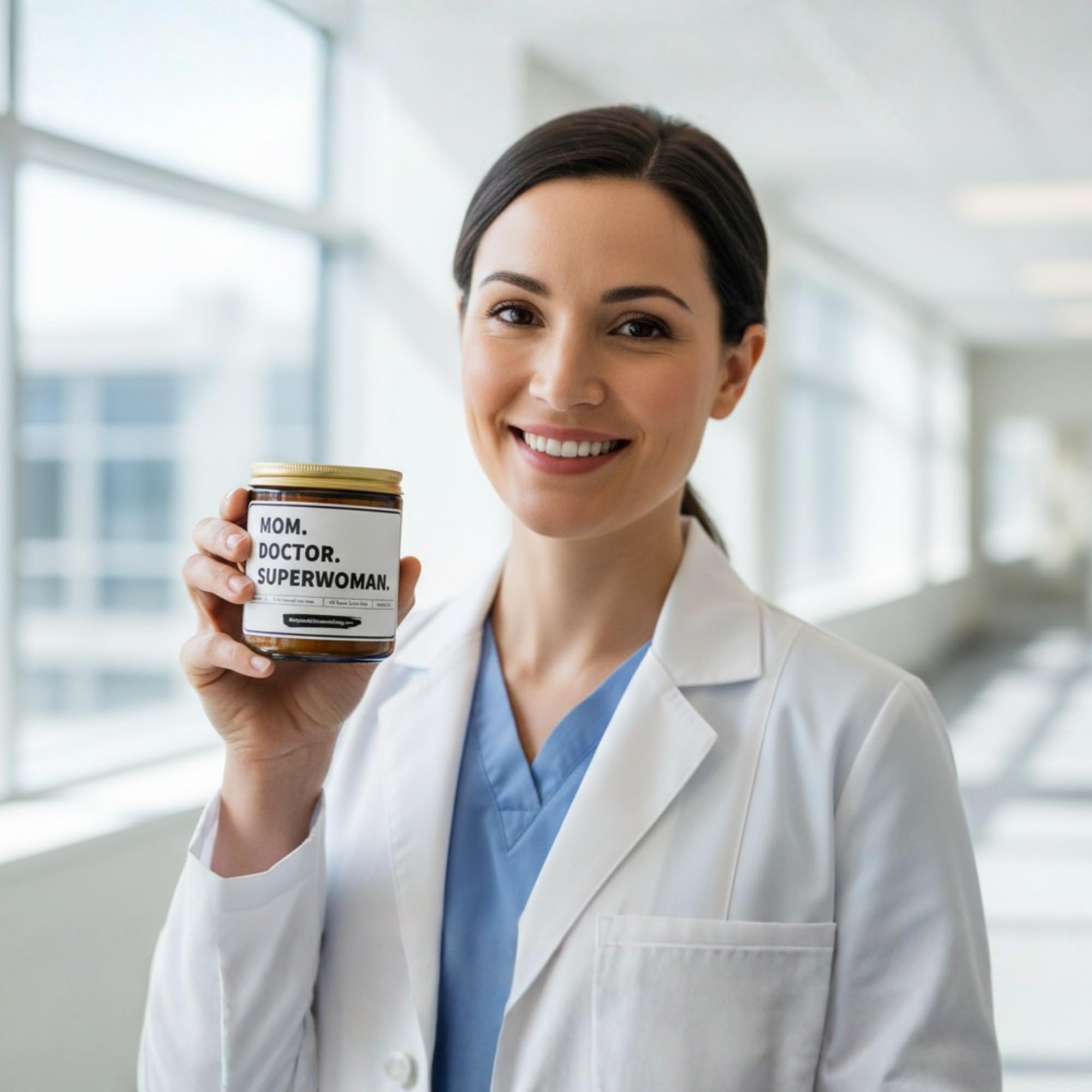 Scented Candle for Doctors Appreciation - Doctor Gifts for Women, Mother's Day Gifts for Female Doctors, Birthday Gift for Doctors, Surgeons, Pediatricians, Hospital Staff Bulk Thank You Present Idea
