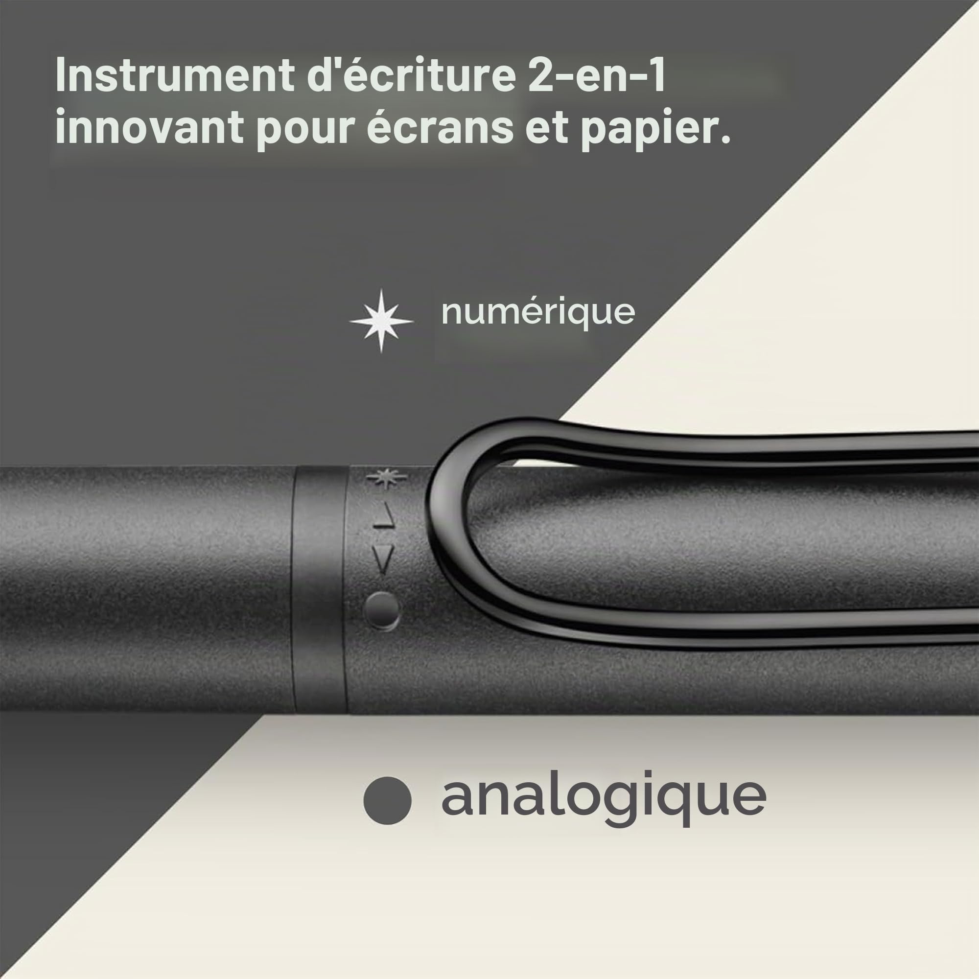 Lamy safari twin pen EMR all black (pointe POM) - Stylet 2 en 1 pour de nombreux appareils Android & stylo à bille - avec grip ergonomique - écrire & dessiner sur supports digitaux & papier