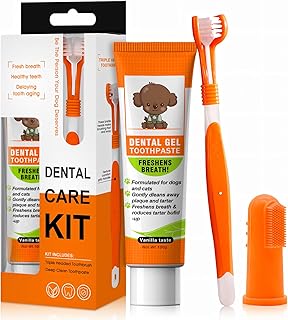 Zahnpasta Hund, Katzen Zahnpasta, Hundezahnpasta Gegen Zahnstein, Zahnpasta Katze, Dog Toothpaste, Enthält eine Zahnbürste zur Vorbeugung von Plaque und Zahnstein und für Frischen Atem, 100G product image