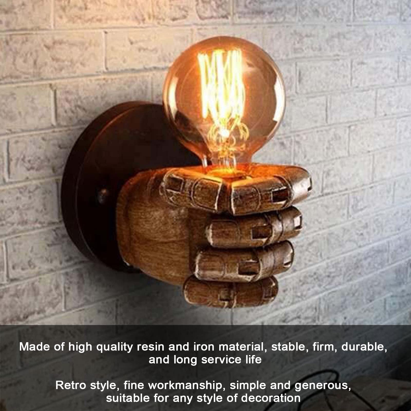 Lampada A Parete A Forma Di Pugno Applique Da ... - Fruugo