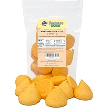 Sugar Coated Marshmallow Candy Orange Marshmallows, Sugar Covered Chewy Candy 6 Ounce