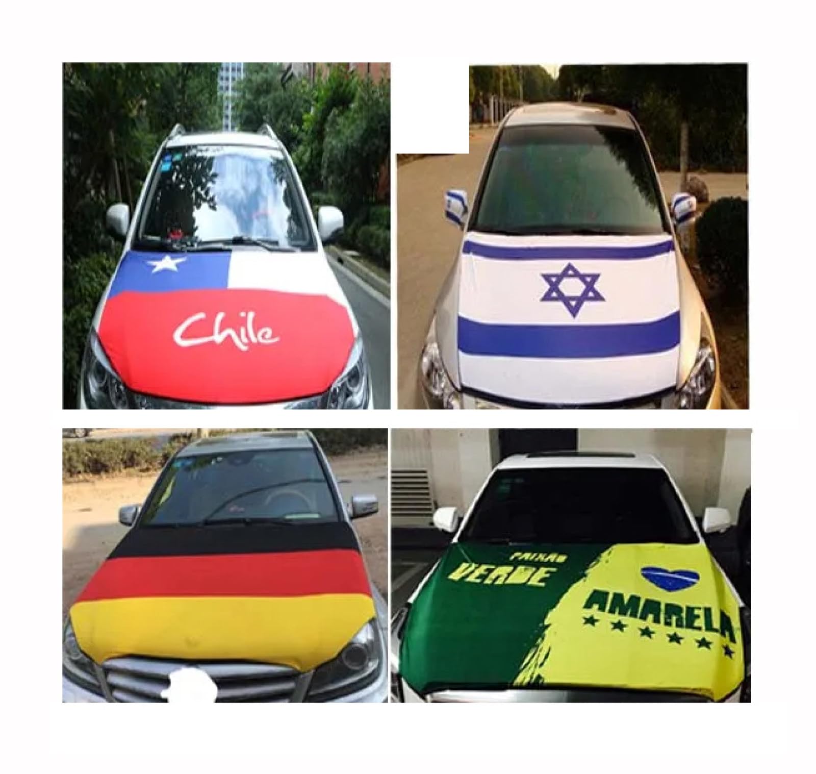 Personalizzata Protezione Cofano Auto - Bandiere Copertura Protettiva Avvolgimento Super Elastico Lavabile