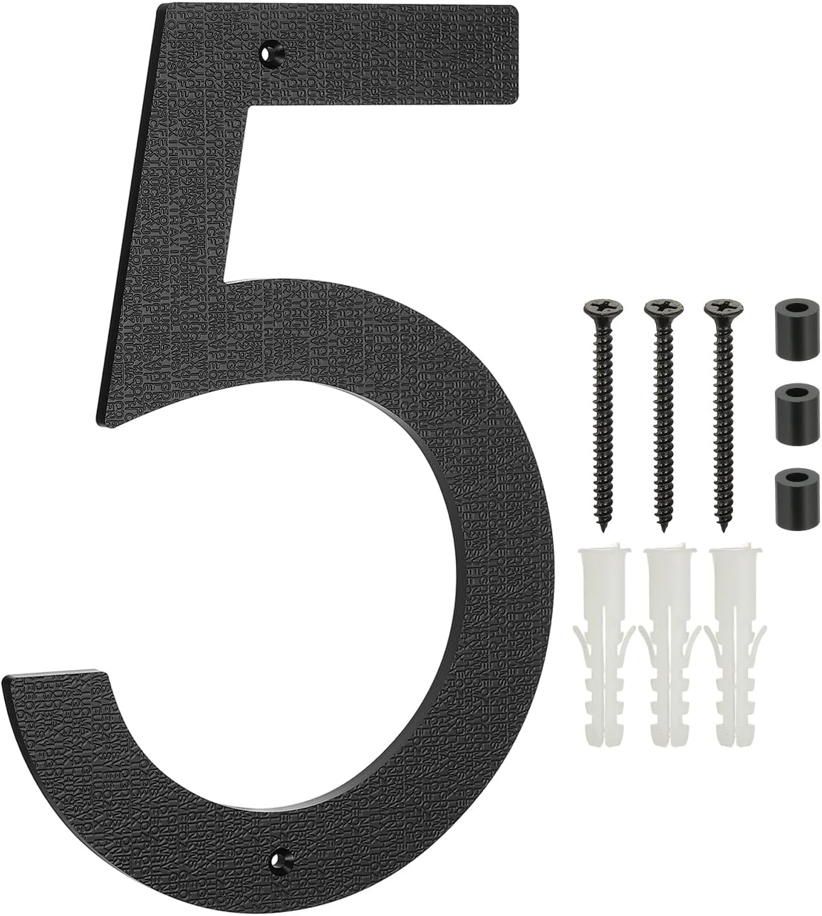 PATIKIL 12 Inch House Numbers for Outside, Number 0 ABS Plastic Texture Floating House Number Modern Mailbox Address Door Numbers with Nail Kit for Outdoor Residential Street, Gold Tone