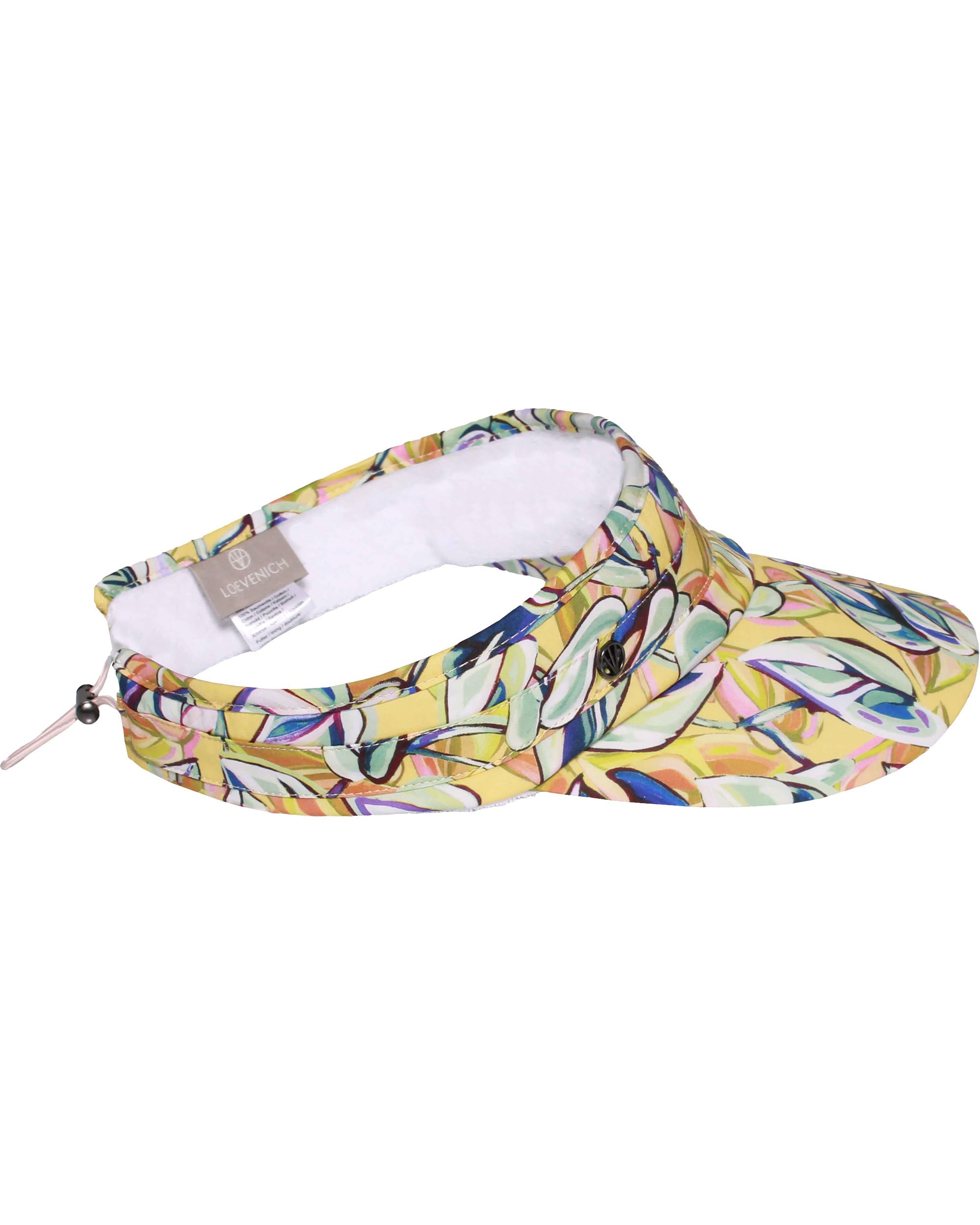 LOEVENICH Visor solar para mujer, de algodón ligero, ajustable con banda de goma, ideal para verano, playa, deportes
