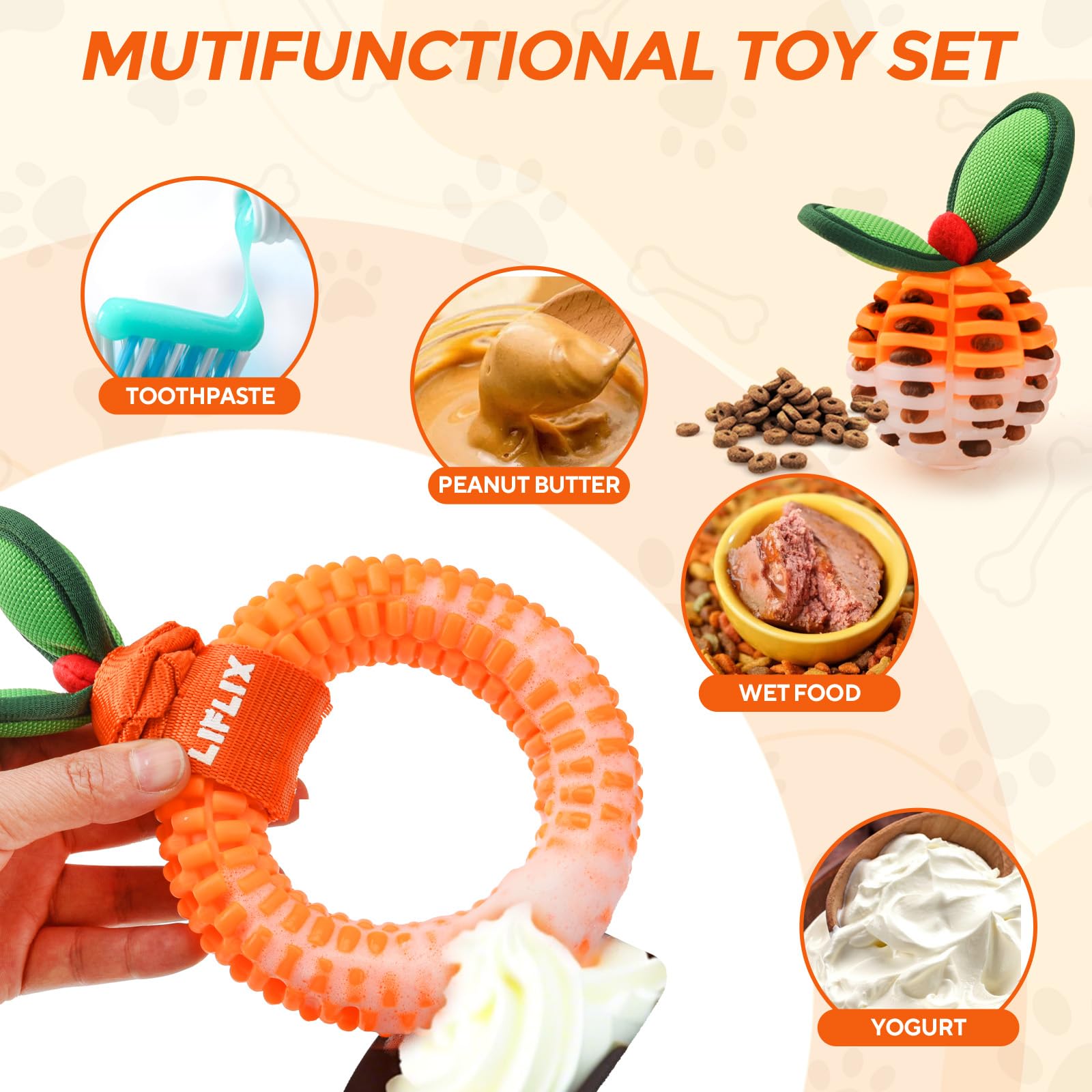 LIFLIX 2-Pack Durable Dog Teeth Cleaning Toys - Image 3