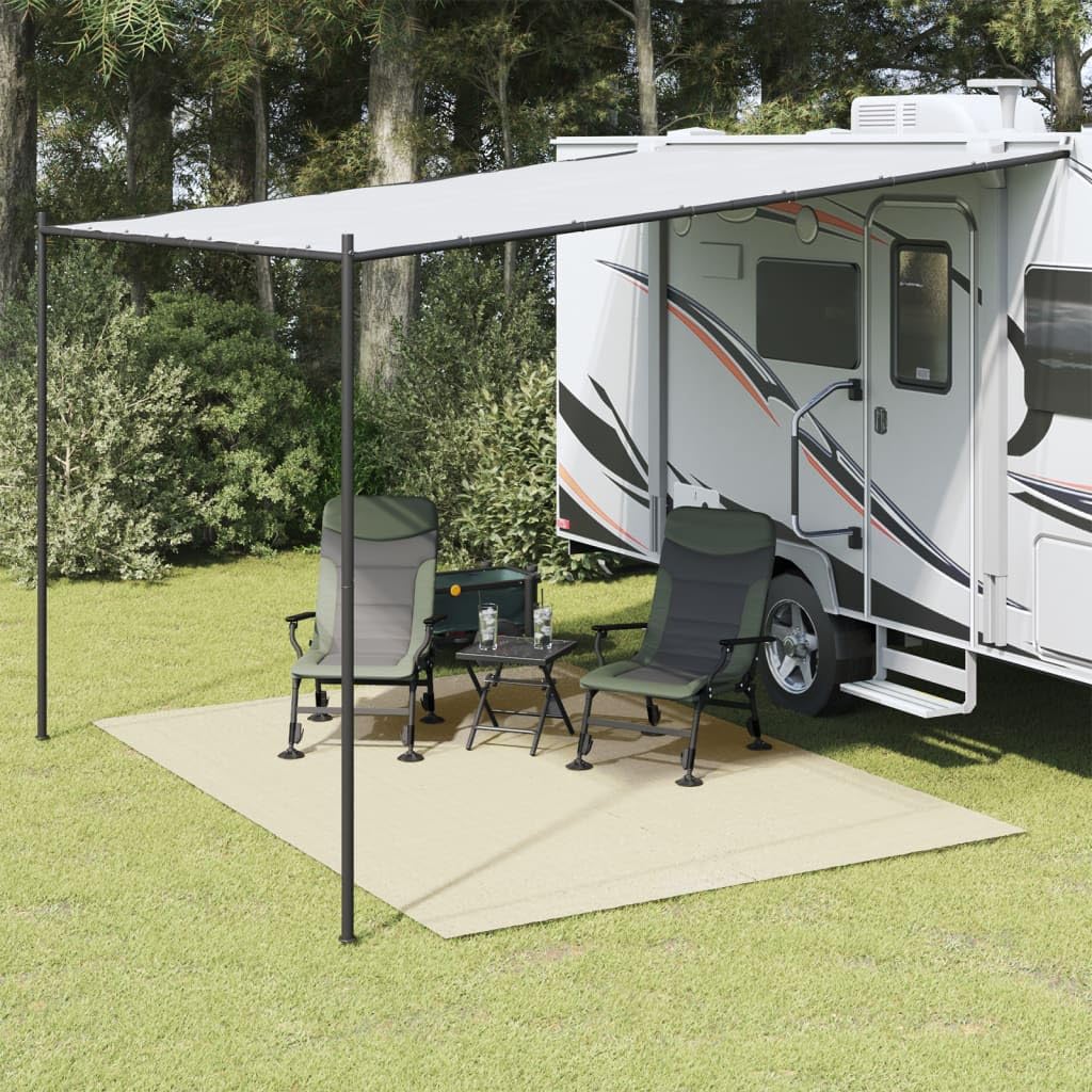 Alfombrilla para camping crema de 3x2,5 m ideal para tus escapadas en familia al aire libre