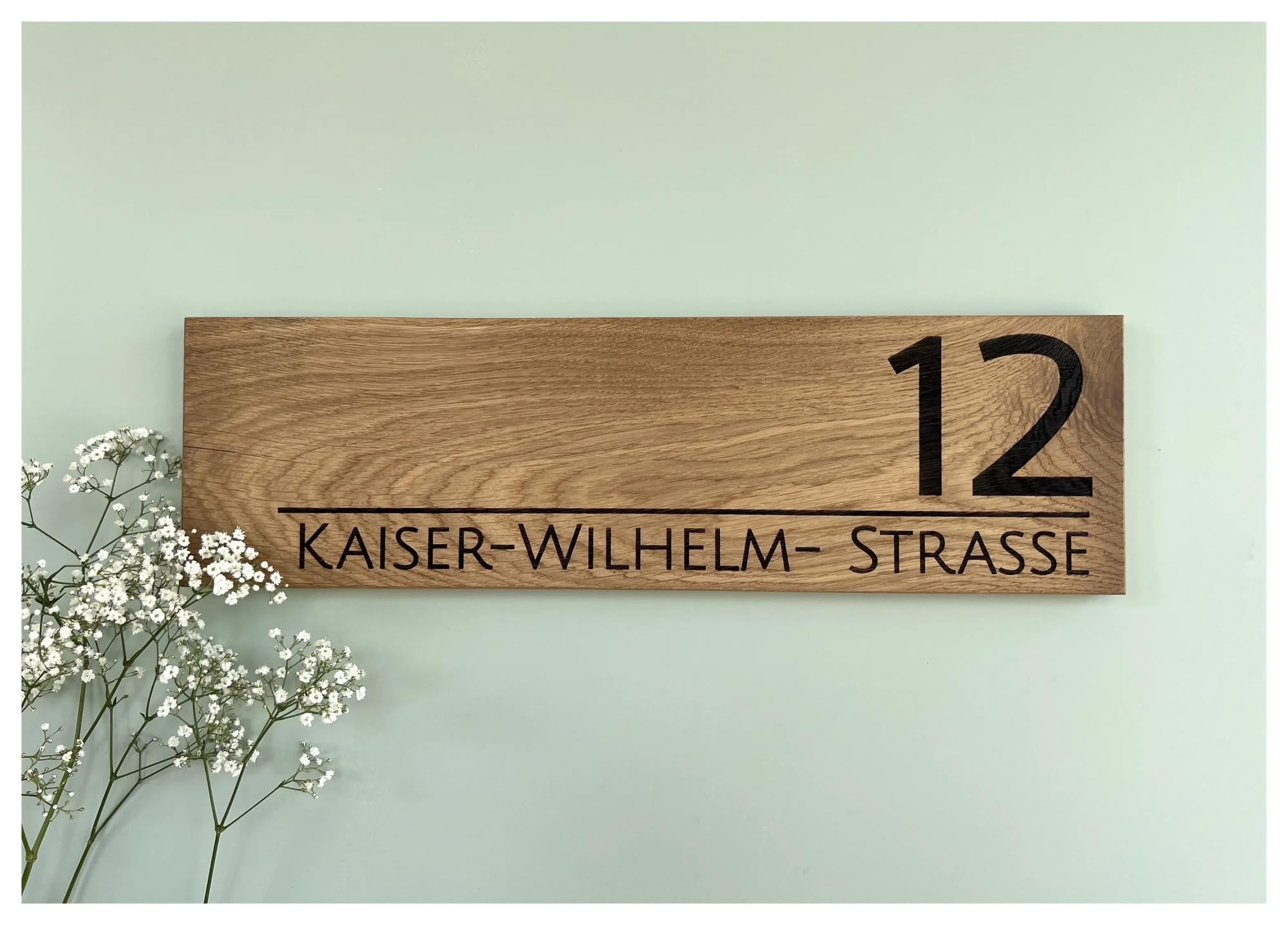 Numero Civico Personalizzabile,Targhe Indirizzo Numeri civici in legno personalizzati personalizzati Cartello galleggiante Numero di indirizzo Targhe Nome esterno Camera di casa (Color : Wood black,