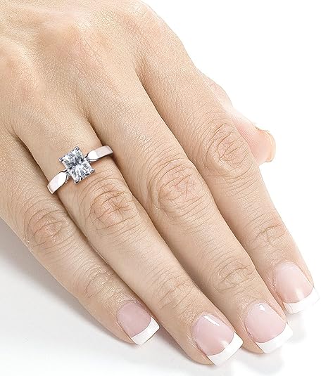 Kobelli Radiant-cut Moissanite Solitaire Engagement Ring