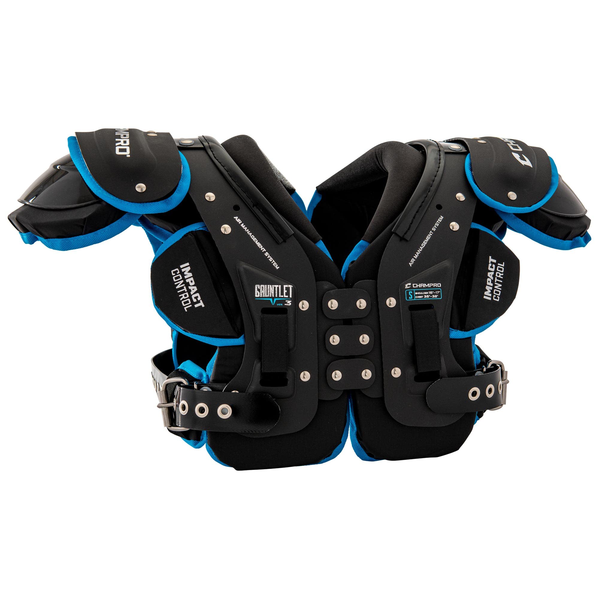 CHAMPRO Gauntlet 3 Football Shoulder Pad, Small