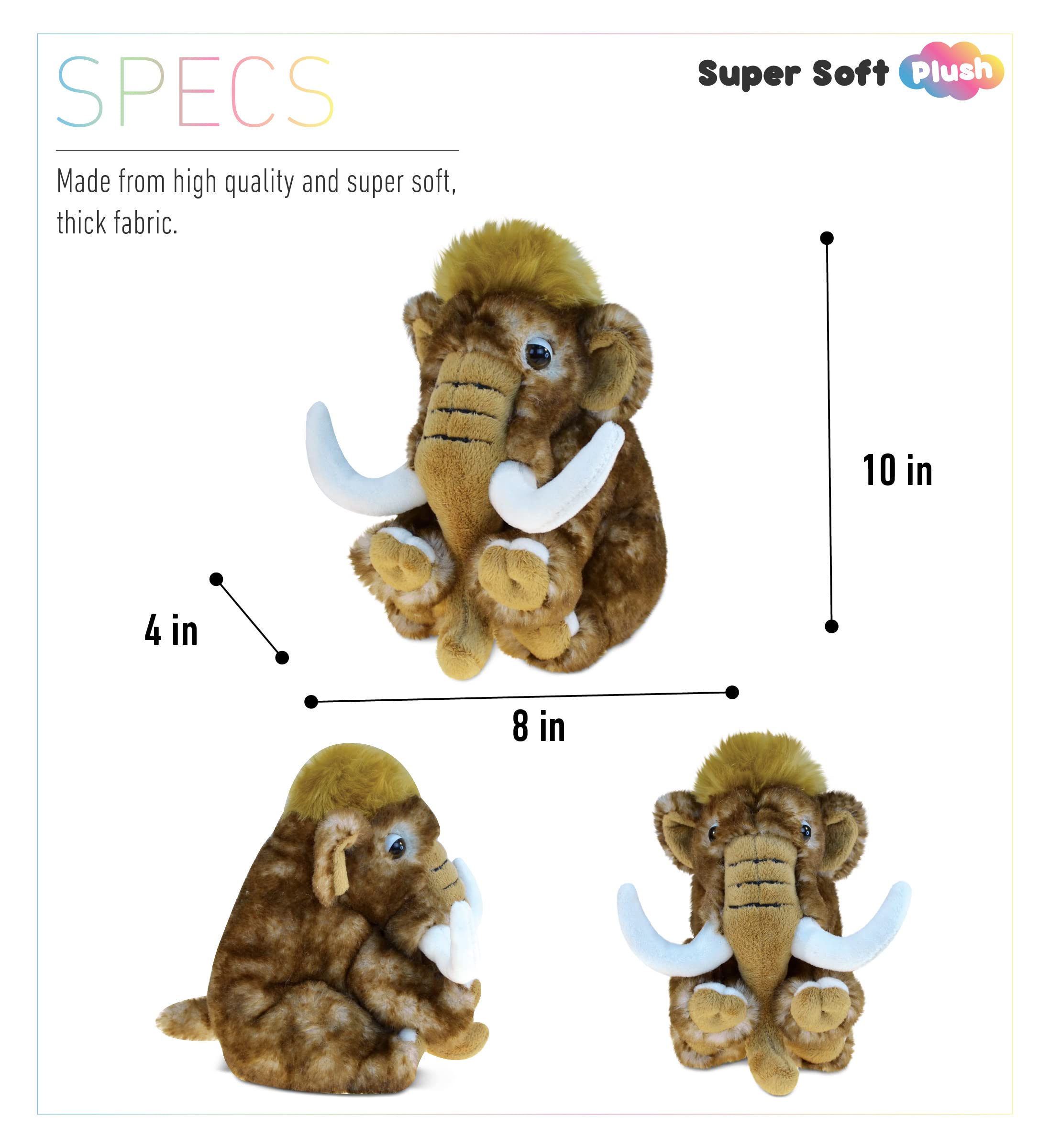 Juguete Suave Peluche Mamut Lana Zappi | 14/36cm Niños Animales