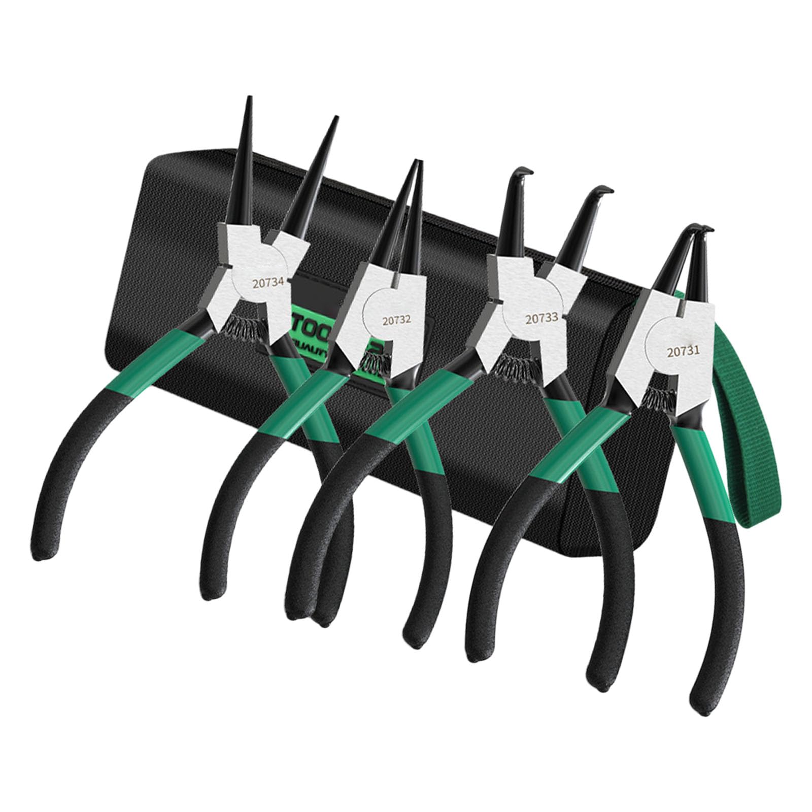 Psdndeww With Storage Bag Snaps Rings Pliers Set Internal/External Circlip Pliers Featuring Straight And Bent Tips For Efficient Bearing Maintenance Circlip Set
