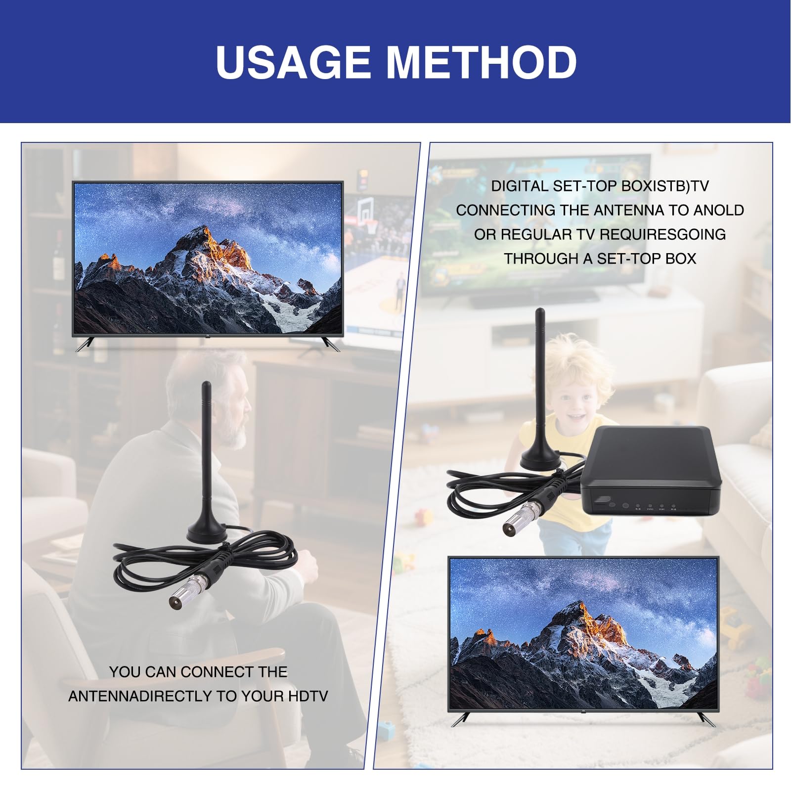 Antenna Radio FM/DAB Interna Universale | 3m Cavo Estensibile + Base Magnetica – Ottimizza Ricezione Stereo TV/Radio DAB+