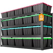 68" W Heavy Duty Garage Shelving 30" D Metal Shelving Unit, 4 Tier Adjustable Storage Shelves, Steel Industrial Shelving for Basement