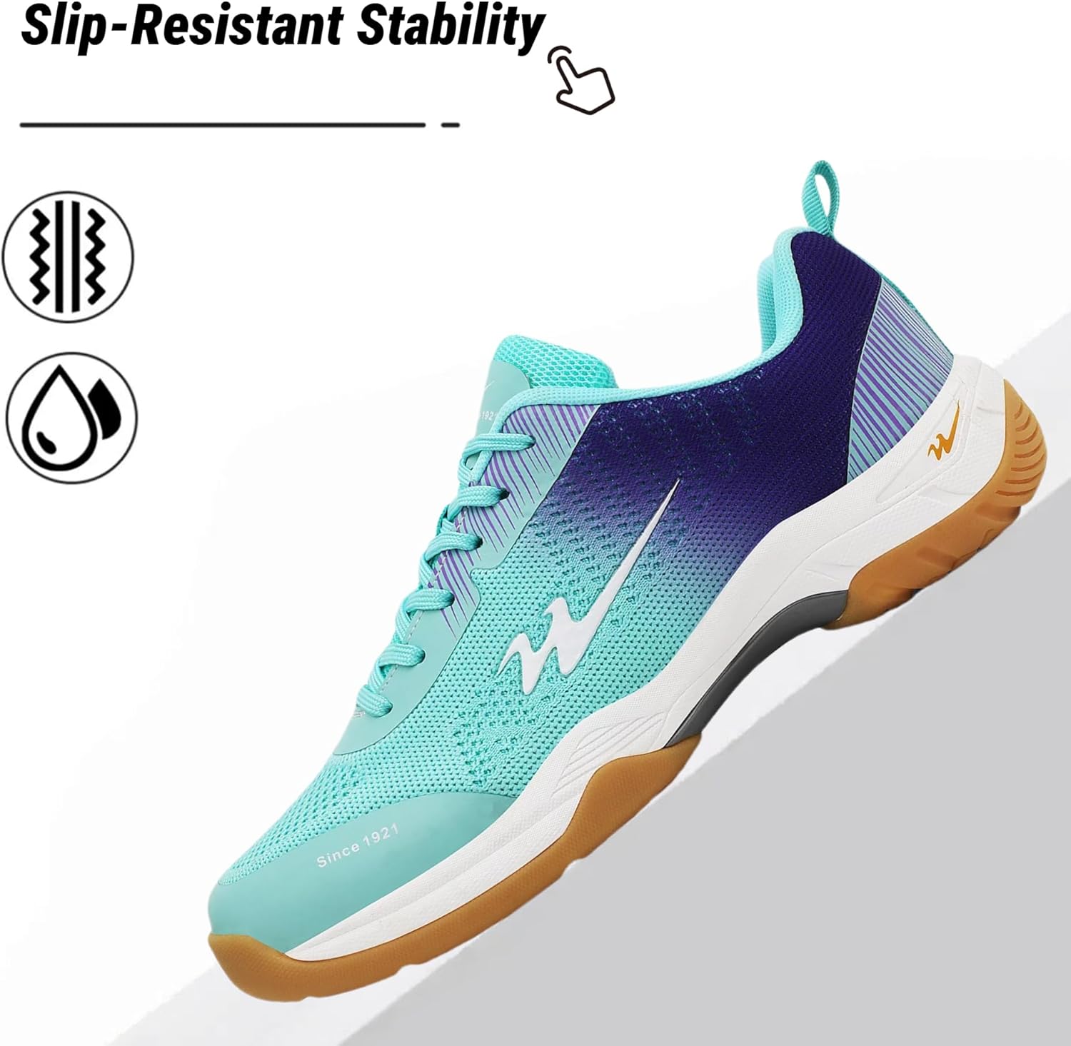 cungel-Tennis-Badmintion-Pickleball-Shoes Unisex No-Slip Pickleball & Tennis Shoes | Lightweight Breathable Court Shoes for Men and Women Green