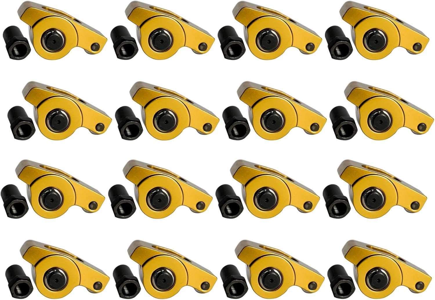 Aluminum Self-Aligning Roller Rocker Arms Set 1.5 Ratio 3/8" Replacement for Chevy SBC Gen I 283 305 327 400