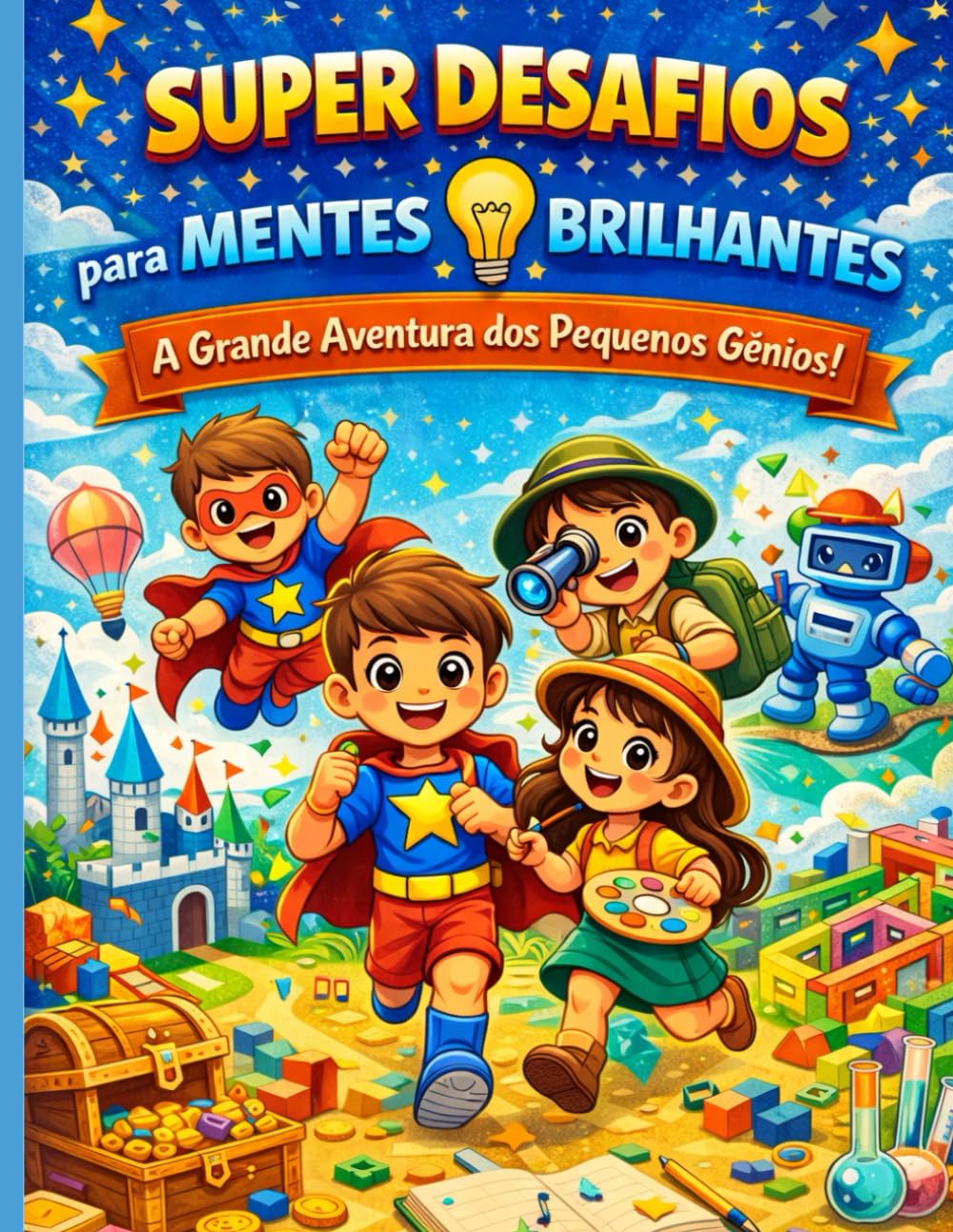 Super Desafios para Mentes Brilhantes: +70 Atividades Educativas para Crianças Criativas: Desenvolva criatividade, emoções, lógica e coordenação ... que ajudam a criança a aprender brincando