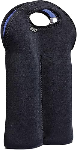 Miniatura 9 de BUILT Bolsa de vino resistente a las manchas, desgarros y agua, con aislamiento ligero y reutilizable, portador protector para viajes en casa,