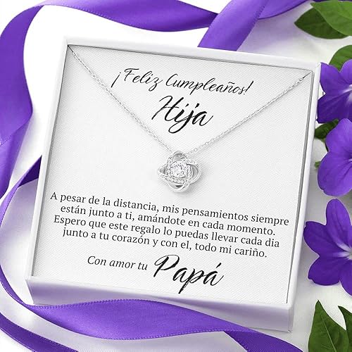 Miniatura 6 de Regalo de Cumpleaños Para Hija a La Distancia Regalo De Padre A Hija Collares Con Mensaje de Amor Para Hija de Papá Joyeria Para Mujer Joya de