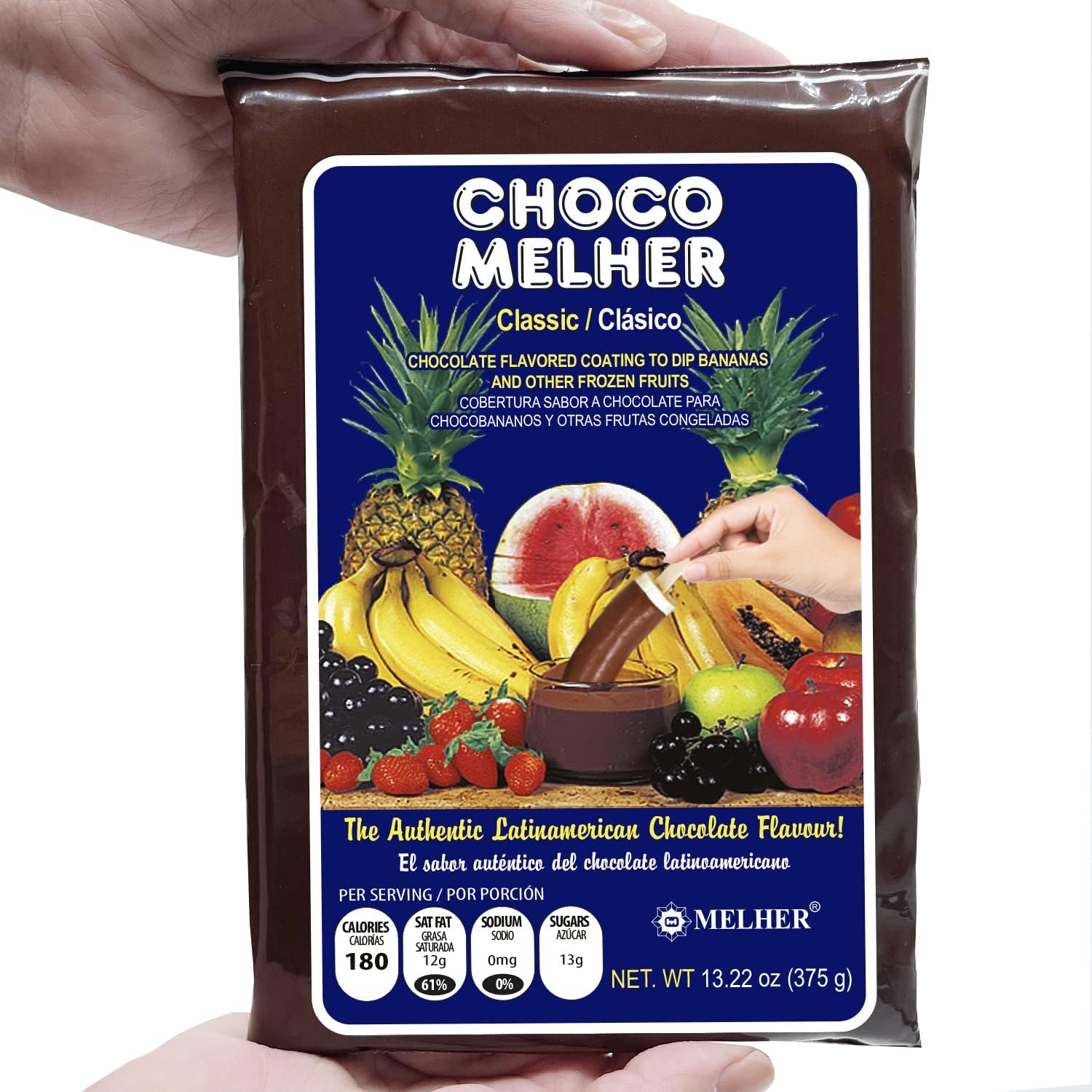 Melher Chocomelher Cholocate Flavored Coating 13.22 oz - Chocolate (Pack of 18)