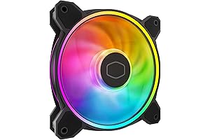 Cooler Master ARGB MasterFan MF120 Halo 2, 120mm PWM Fan with Duo-Ring...