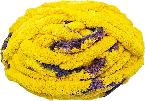 Miniatura 2 de DDL&HEXI Hilo de felpilla súper grueso para tejer con brazos, kit de fabricación de mantas, hilo para tejer jumbo, 8.82 oz por bolsa (17.6 onzas55
