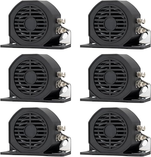 Vista 8 de Alarma de respaldo para camiones 12V-48V 100 dB Alarma de marcha atrás resistente al agua con pitido súper fuerte para camiones comerciales, 6psc
