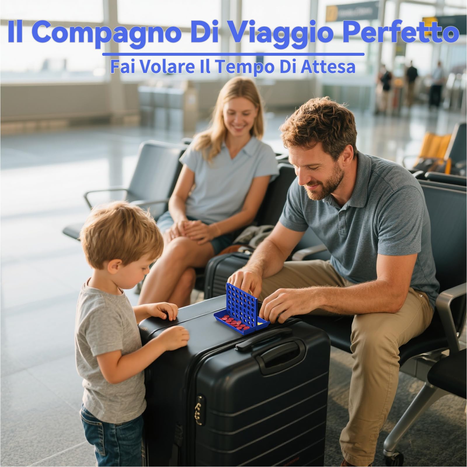 Gioco 4 In Linea Mini Pup Go, Versione Tascabile Da Viaggio, Giocattolo Educativo Per Bambini 3+ Anni, Strategia Per 2 Giocatori