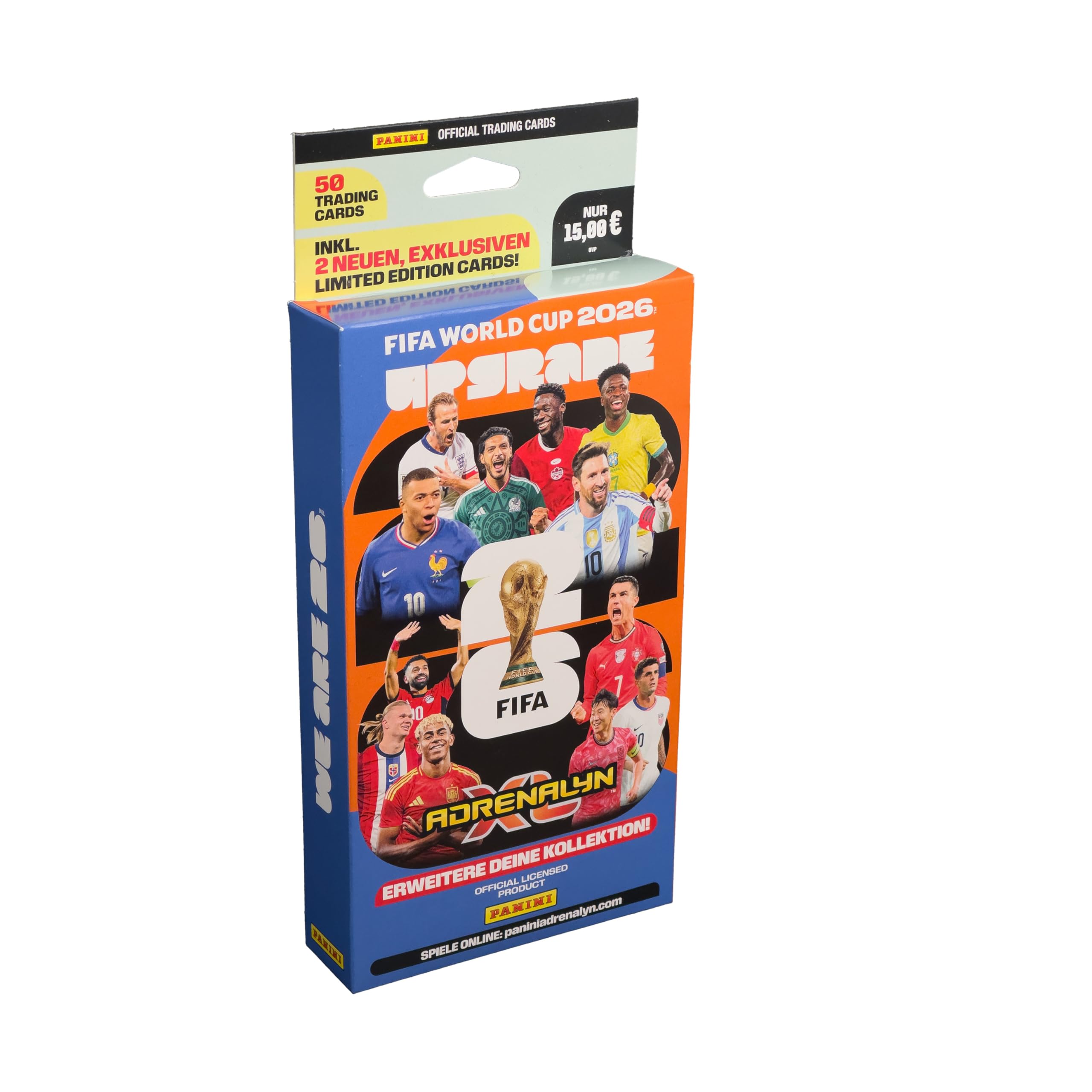 FIFA World Cup Adrenalyn XL 2026 1 juego de actualización (original) + fundas exclusivas Collect-it (paquete de marca propia)