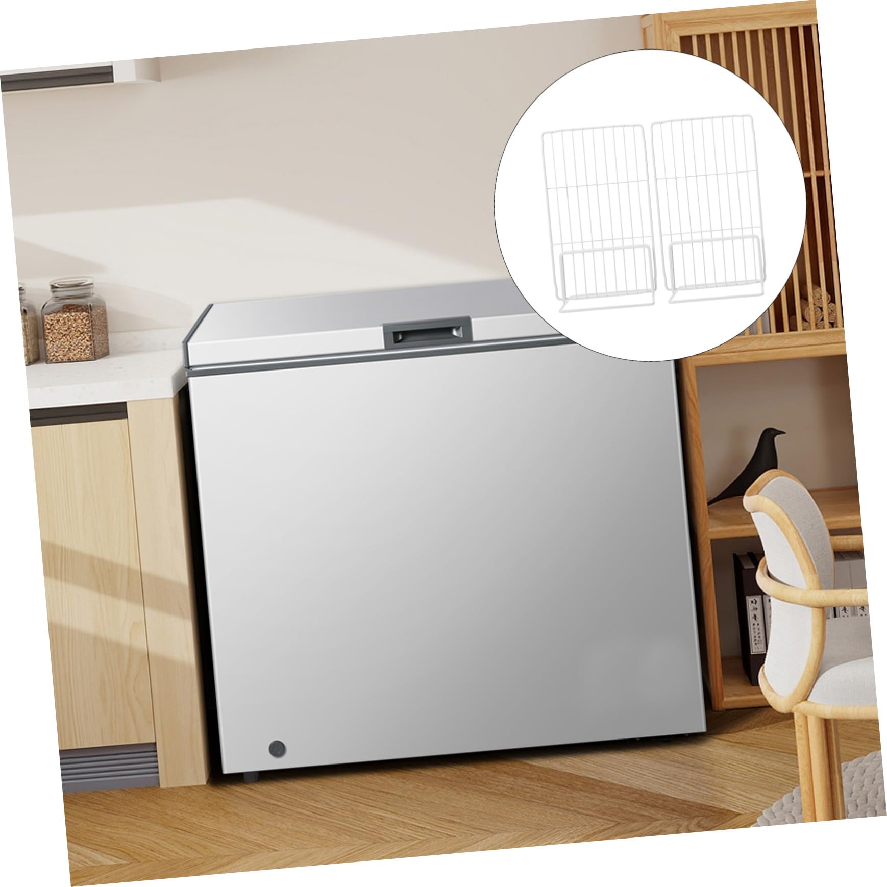 Mikinona Gefrierschrank-Trennwand Verstellbar 12.2 Zoll Breite X 11.4 Zoll Höhe Drahtteiler Für Flexible Gefrierfach Lagerung Und Ordnung Im Haushalt