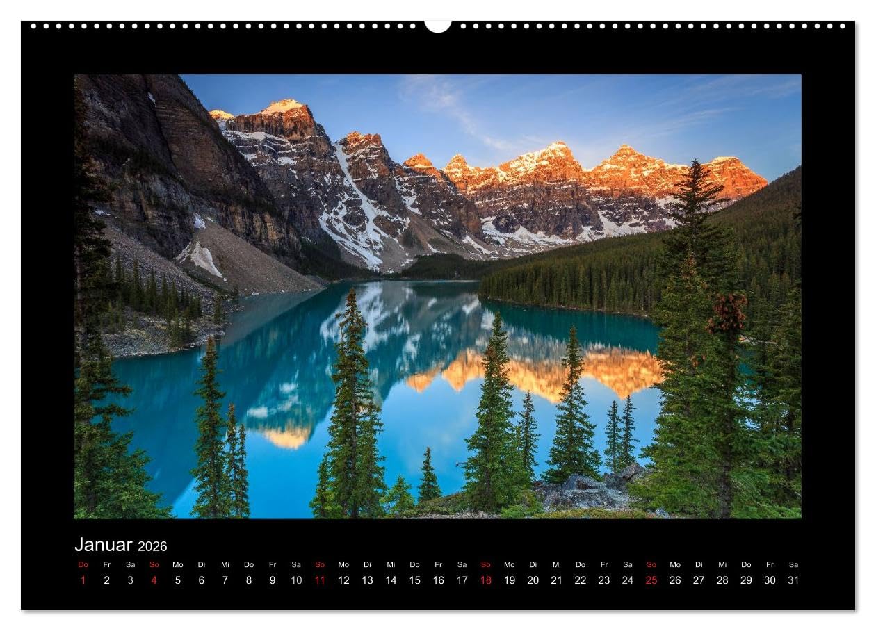KANADA - Rocky Mountains (Wandkalender 2026 DIN A2 quer), CALVENDO Monatskalender: Bilderreise durch eine faszinierende Bergwelt (CALVENDO Natur)