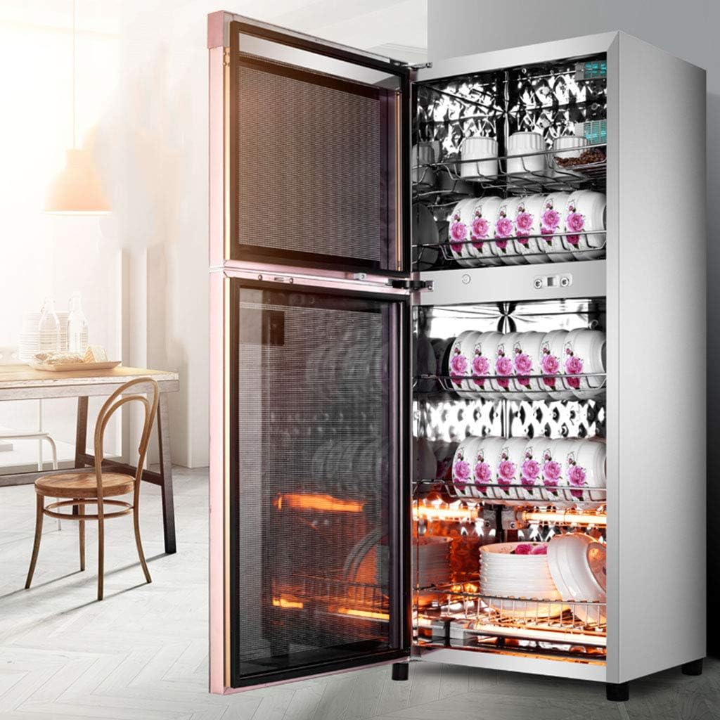 Gabinete Esterilizadores Desinfección A Alta Temperatura Ozono Secado De Vajillas De Cocina Alta Capacidad Puerta De Seguridad Vertical Hogar Comercial(Size:42.5cm*36.5cm*129cm)