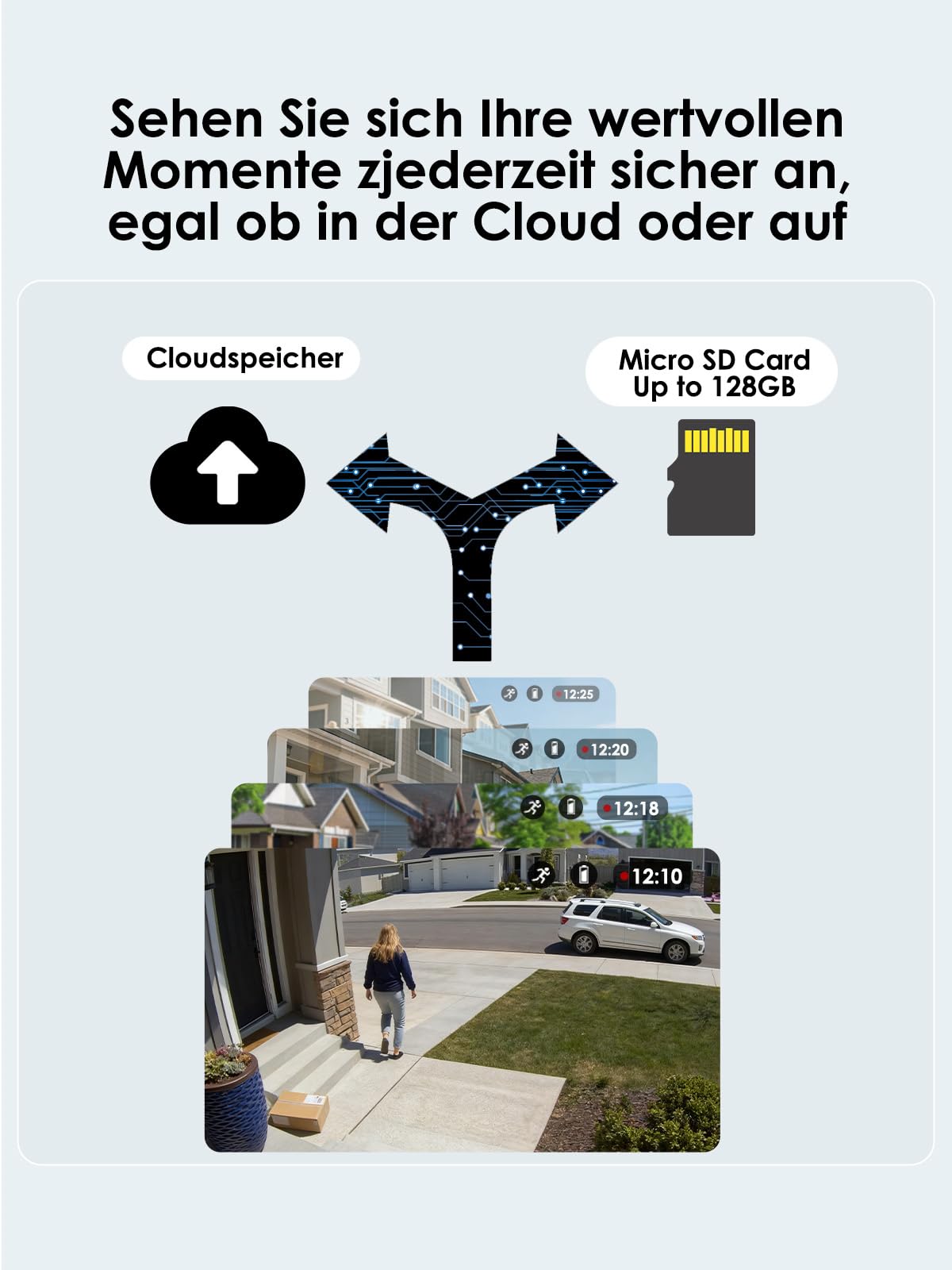 CZEview Caméra de surveillance solaire 4G LTE - Support magnétique - Batterie 2K - Sans Wi-Fi - 9000 mAh - Pivote à 300° - Détection de mouvement PIR - Vision nocturne couleur - IP65 - Contrôle par